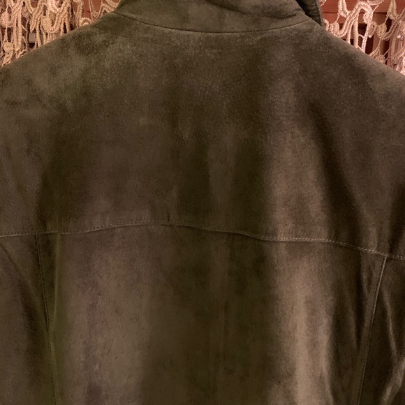 X SOLD X Suede Jacket Deep Green๐ Large Excellent - Picture 5 of 8